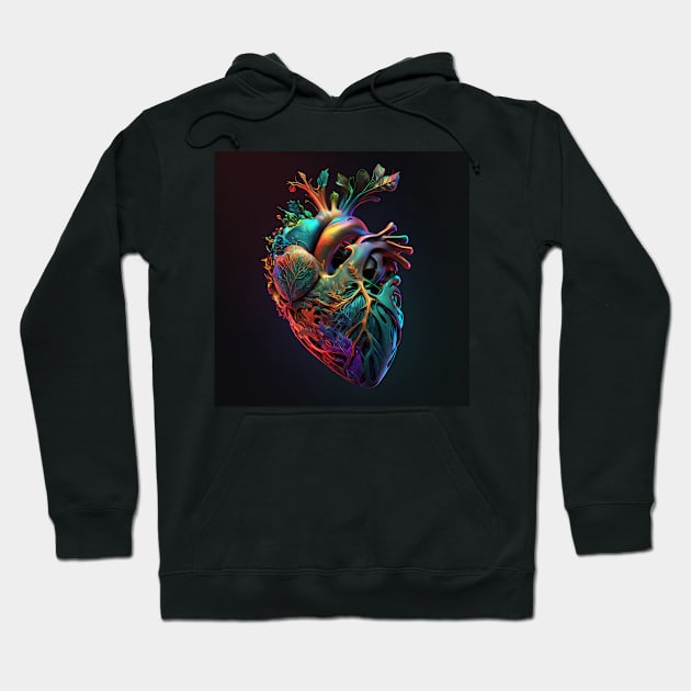 Anatomical heart - trippy style Hoodie by pixnsheezy